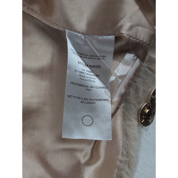 Alison Sheri Faux Fur Coat Jacket Women’s M Camel Colored Soft Shaggy Vogue NWT - Picture 14 of 16